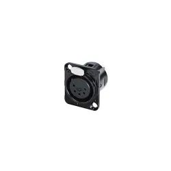 Rean RC5FDL-B Βύσμα σασί DTYPE 5-pin XLR Θηλυκό - Χρώμα Μαύρο