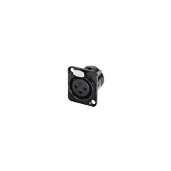 Rean RC3FDL-B Βύσμα σασί DTYPE 3-pin XLR Θηλυκό - Χρώμα Μαύρο