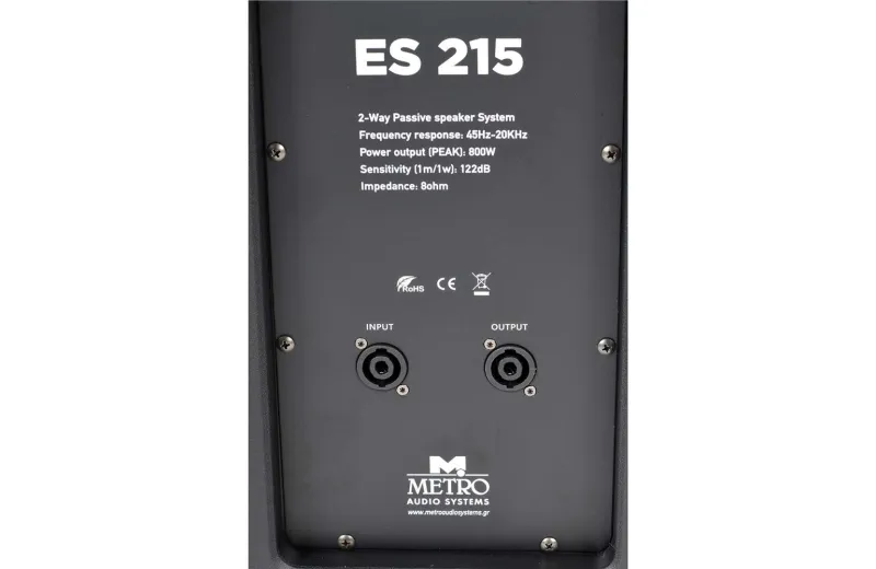 Metro Audio Systems ES215 Passive Loudspeaker - Black