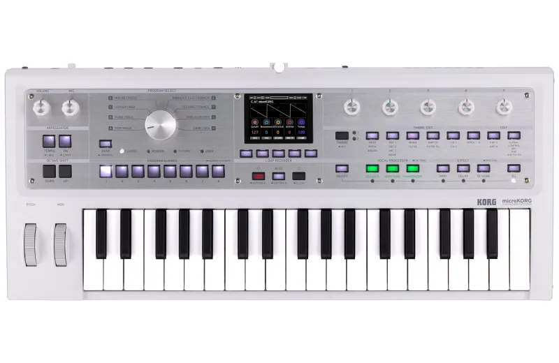 Korg Micro-Korg- New Wh Analog Modeling Synthesizer / Vocoder White
