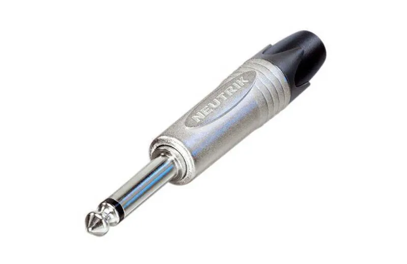 Neutrik NP-2X Adaptor Jack male 6,3mm mono nickel contacts