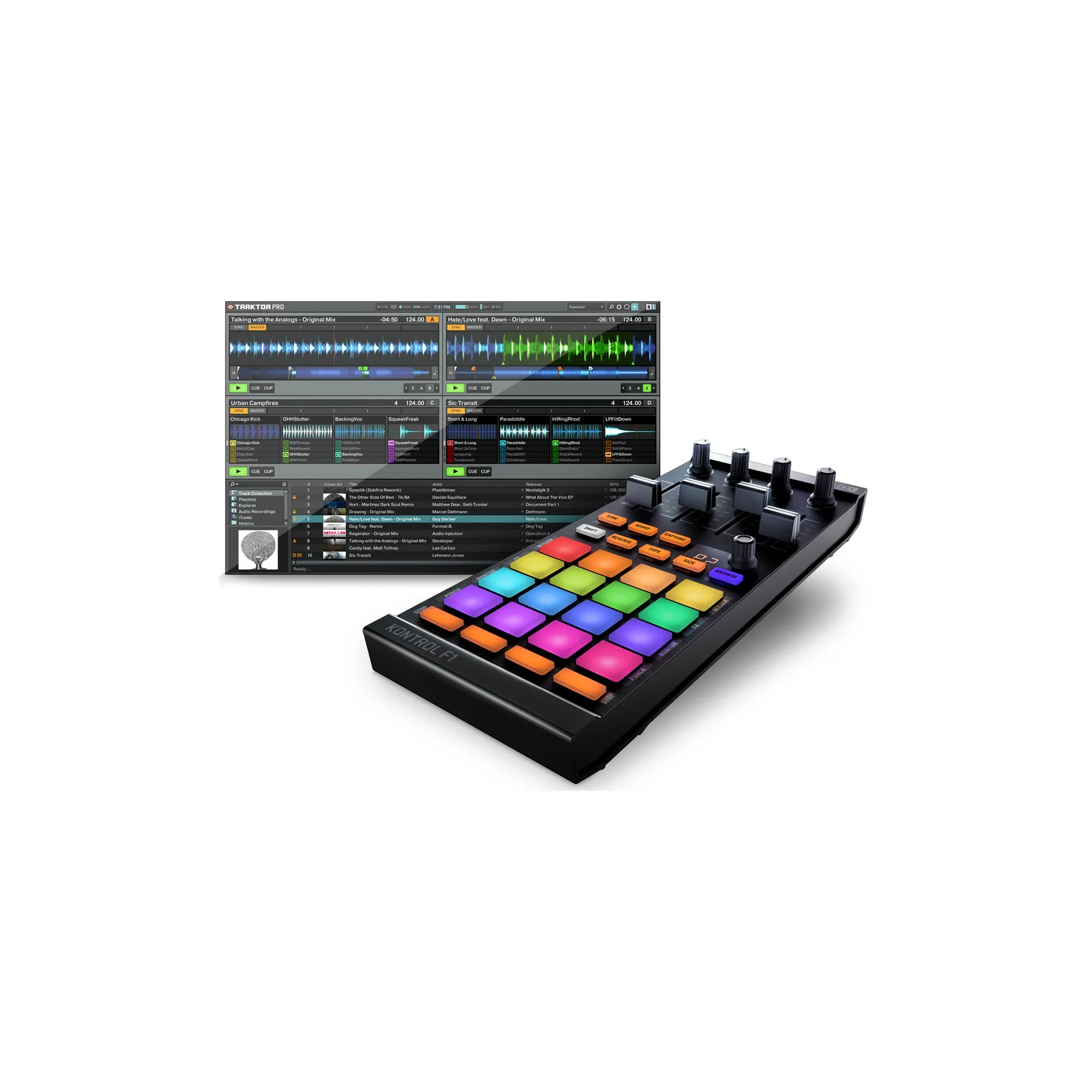 Native Instruments Traktor Kontrol F1 Denon SC Live 4 Dj