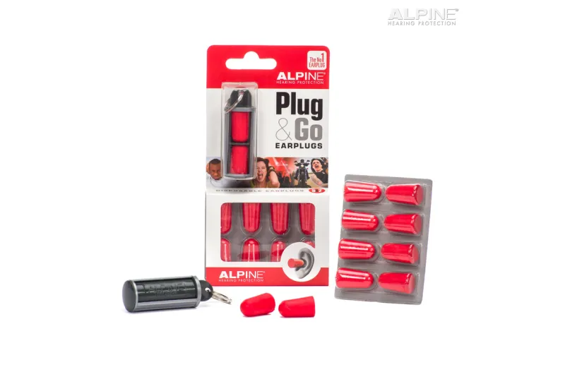 Alpine Plug & Go Earplugs - Red