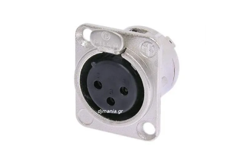 Neutrik 3-FP-D TYPE Βύσμα XLR 3-pin θηλυκό σασί τύπος D