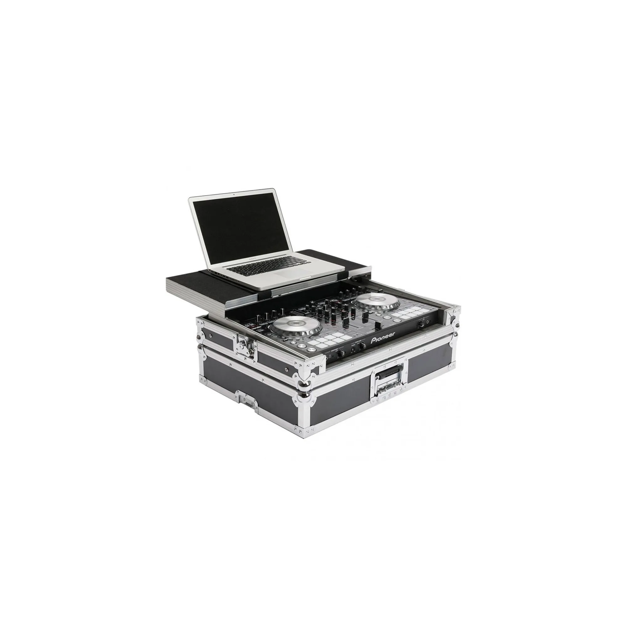 Magma DJ Controller Case Für Pioneer DDJ-SR – Transportkoffer & Laptop-Workstation In Einem, 47x67x21 Cm, Mit Rollen & Ausziehbarer Ablage