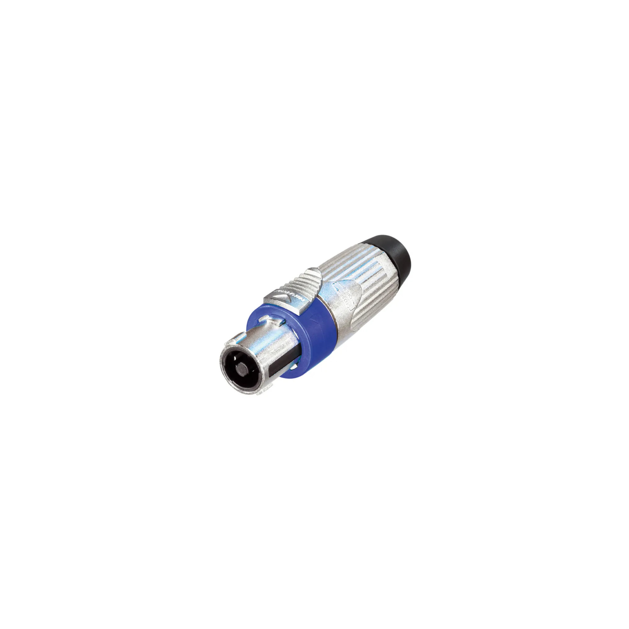 Neutrik NLT4FX 4 pole female cable connector, nickel housing, chuck type strain relief