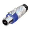 Neutrik NLT4FX 4 pole female cable connector, nickel housing, chuck type strain relief
