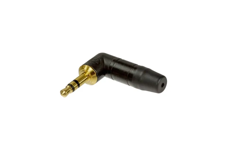 Neutrik NTP3RC-B professional right-angled stereo jack 3.5mm black with gold plated contacts