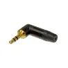 Neutrik NTP3RC-B professional right-angled stereo jack 3.5mm black with gold plated contacts