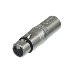 Neutrik NA3M5F professional adaptor DMX  3-pin XLR male - 5pin XLR female.