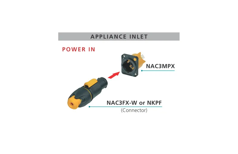 Neutrik NAC3MPX  powerCON TRUE1 σασί 16Α ανά επαφή