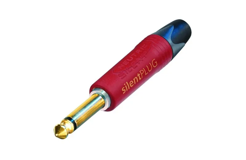 Neutrik NP-2X-AU-SILEN Βύσμα mono καρφί 1/4" mute επίχρυσο