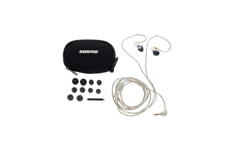 Shure SE215-CL In-Ear Wired Headphones - Transparent