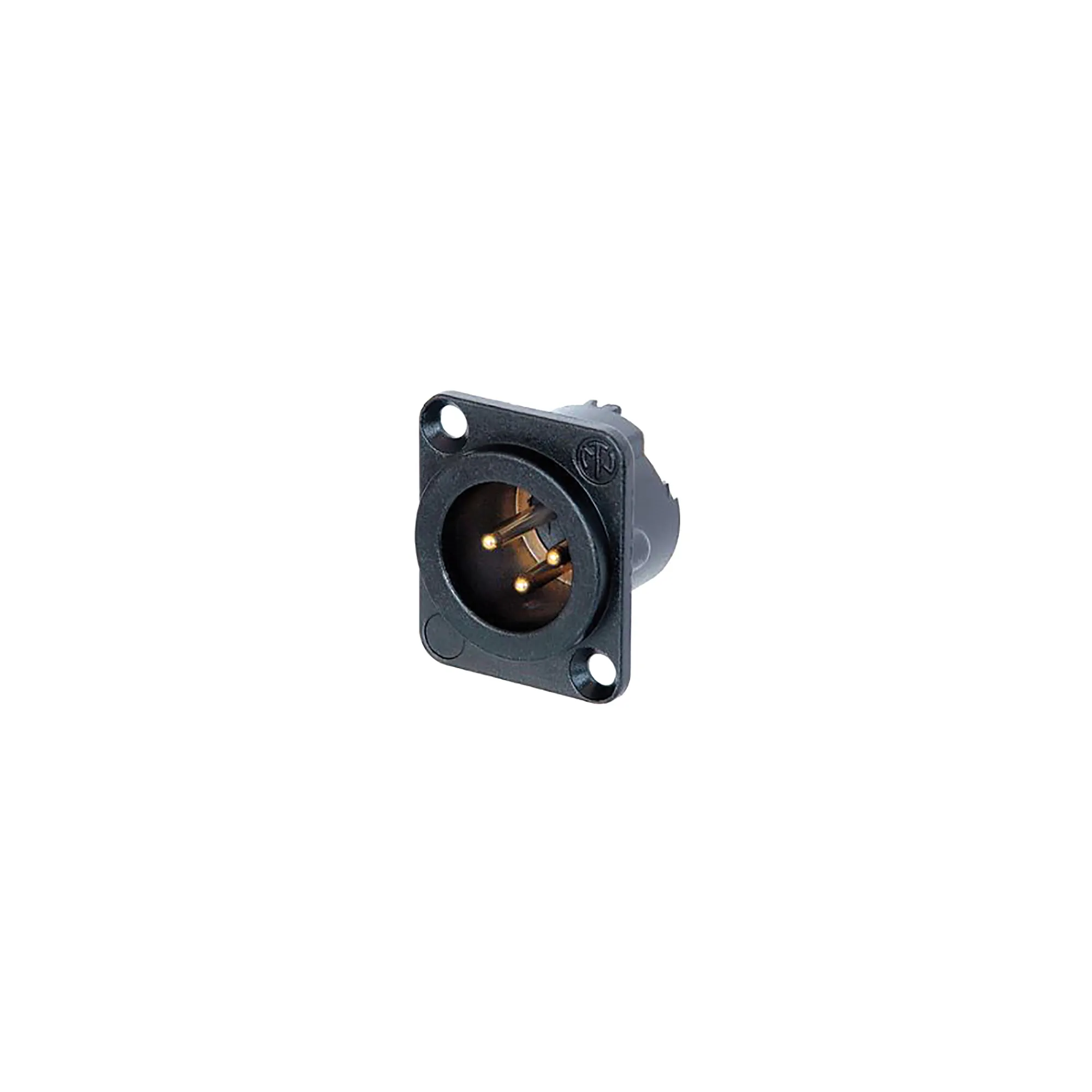 Neutrik NC3MD-LX-B επαγγελματικό βύσμα σασί XLR 3pin αρσενικό επίχρυσο