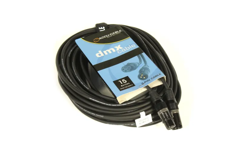 Accu Cable AC-DMX3/15 3 p. XLRm/3 p. XLRf 15m DMX