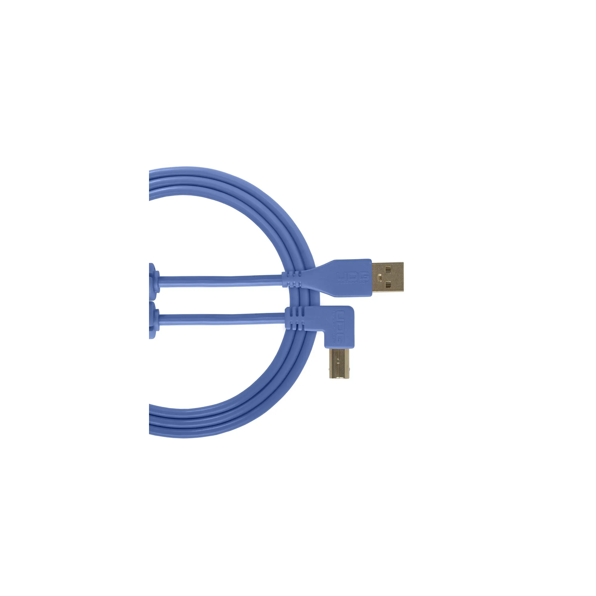 Udg U95004LB Ultimate Audio Cable USB 2.0 A-B Light Blue Angled 1m
