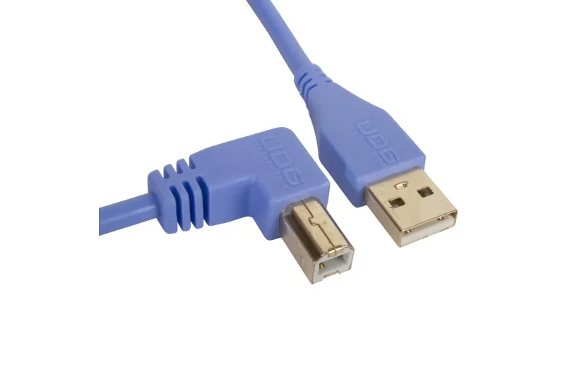 Udg U95004LB Ultimate Audio Cable USB 2.0 A-B Light Blue Angled 1m