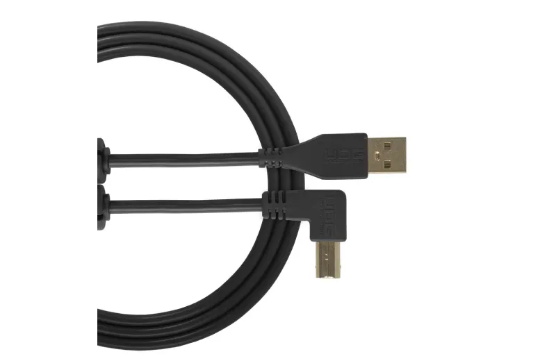 Udg U95004BL Ultimate Audio Cable USB 2.0 A-B Black Angled 1m