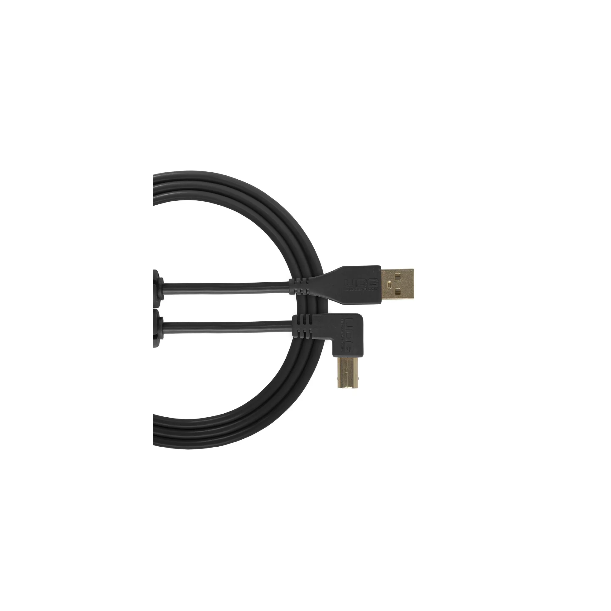Udg U95004BL Ultimate Audio Cable USB 2.0 A-B Black Angled 1m