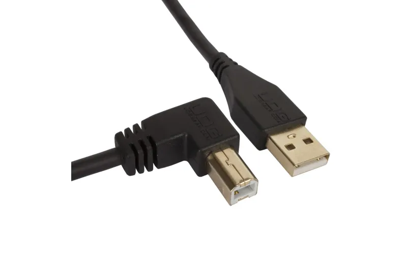 Udg U95004BL Ultimate Audio Cable USB 2.0 A-B Black Angled 1m