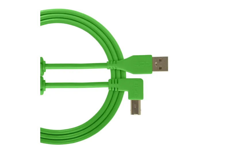 Udg U95004GR Ultimate Audio Cable USB 2.0 A-B Green Angled 1m