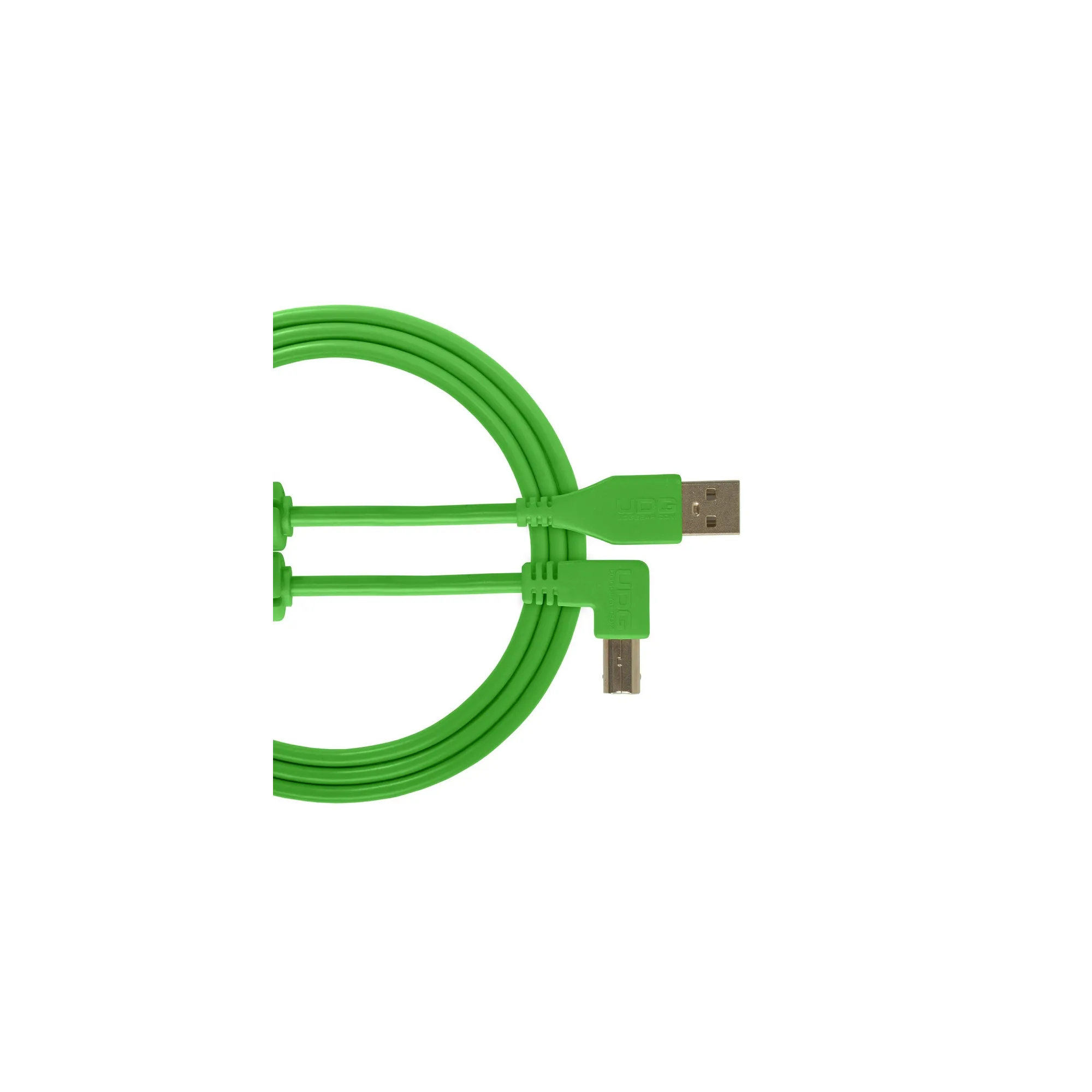 Udg U95004GR Ultimate Audio Cable USB 2.0 A-B Green Angled 1m