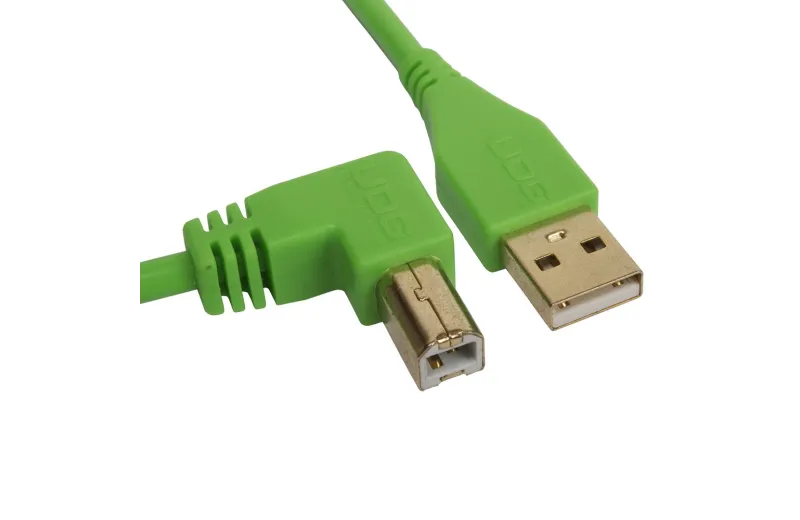 Udg U95004GR Ultimate Audio Cable USB 2.0 A-B Green Angled 1m