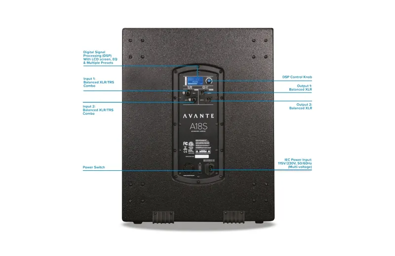 AVANTE A18S Active Subwoofer - Black
