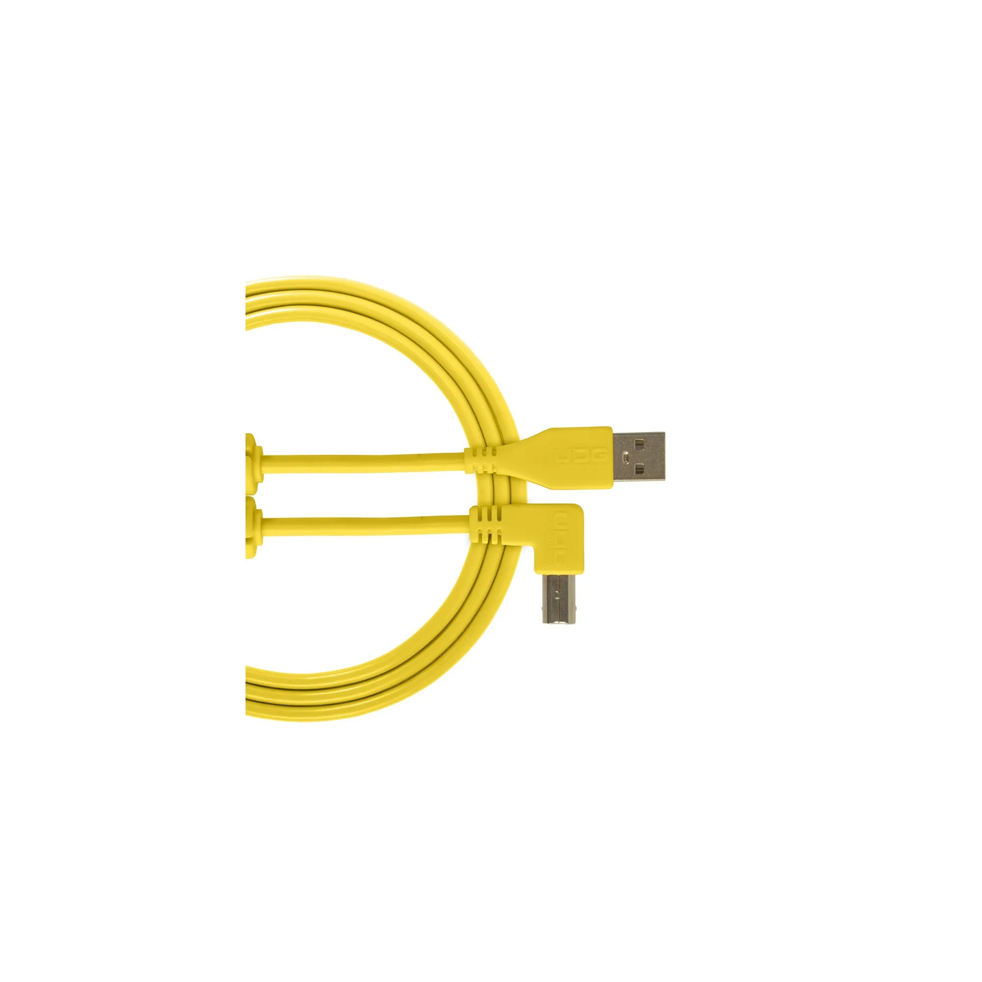 Udg U95004YL Ultimate Audio Cable USB 2.0 A-B Yellow Angled 1m
