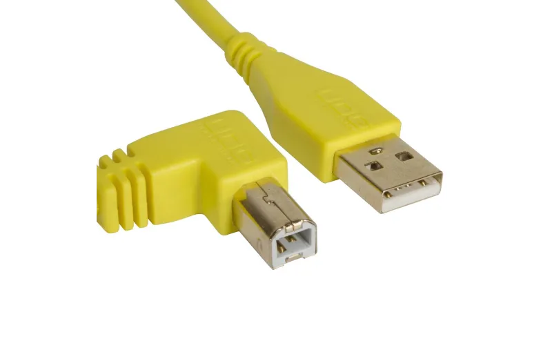 Udg U95004YL Ultimate Audio Cable USB 2.0 A-B Yellow Angled 1m