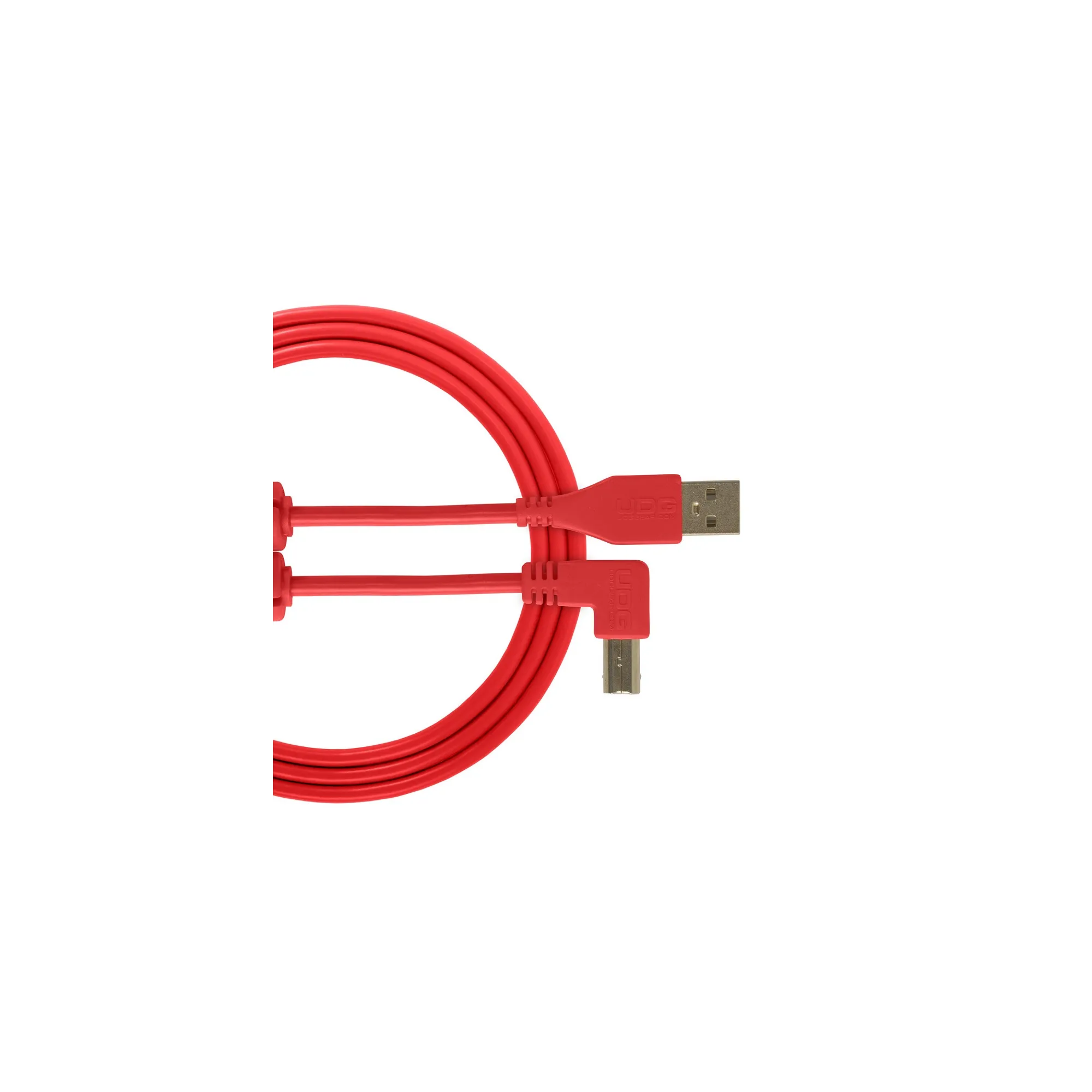 Udg U95004RD Ultimate Audio Cable USB 2.0 A-B Red Angled 1m
