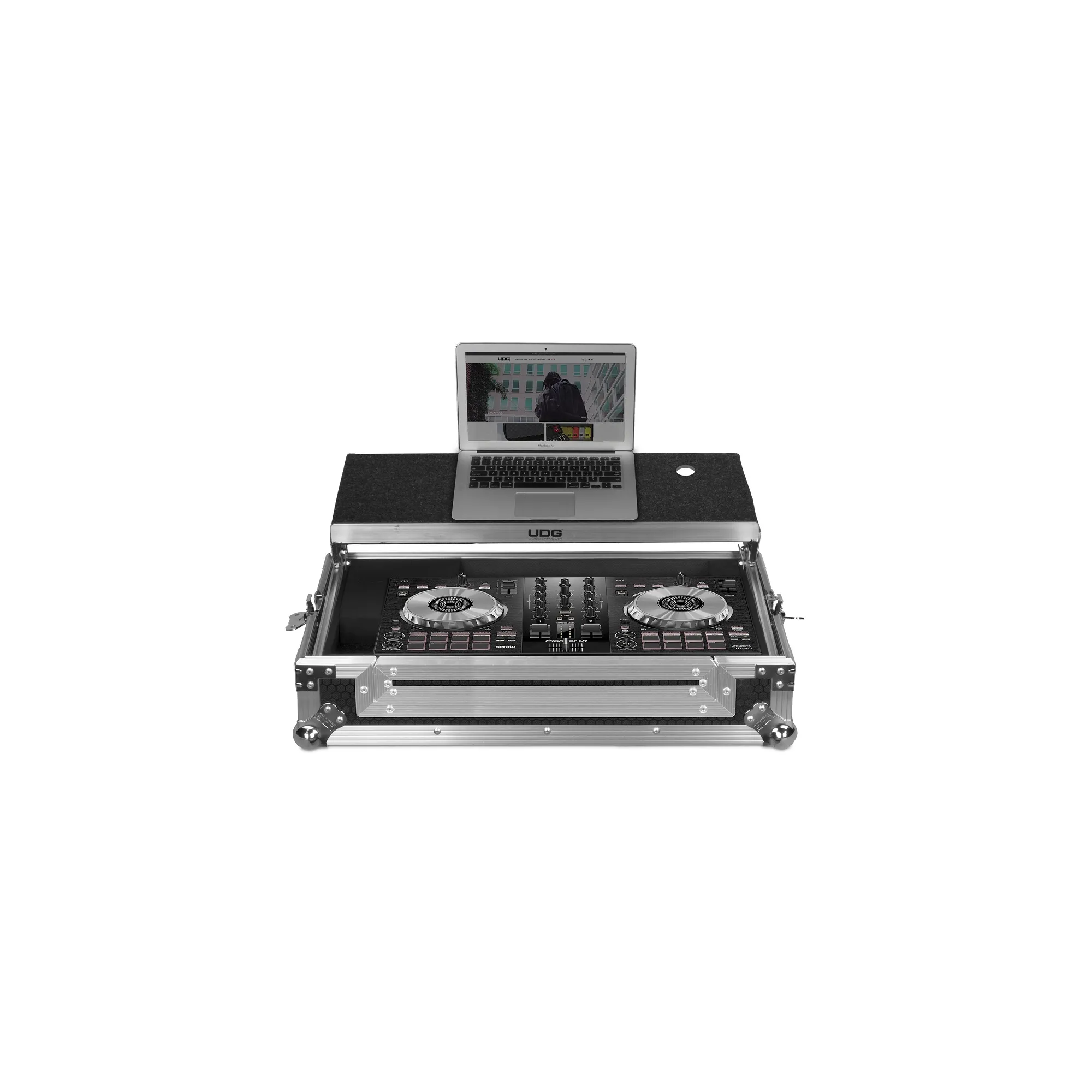 UDG Ultimate Flight Case Pioneer DDJ-SB2/SB3/400 Silver Plus (Laptop Shelf) U92017SL
