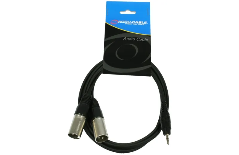 ACCU-CABLE  AC-J3S-2XM/3 3,5 Jack Stereo to 2x XLR 3m