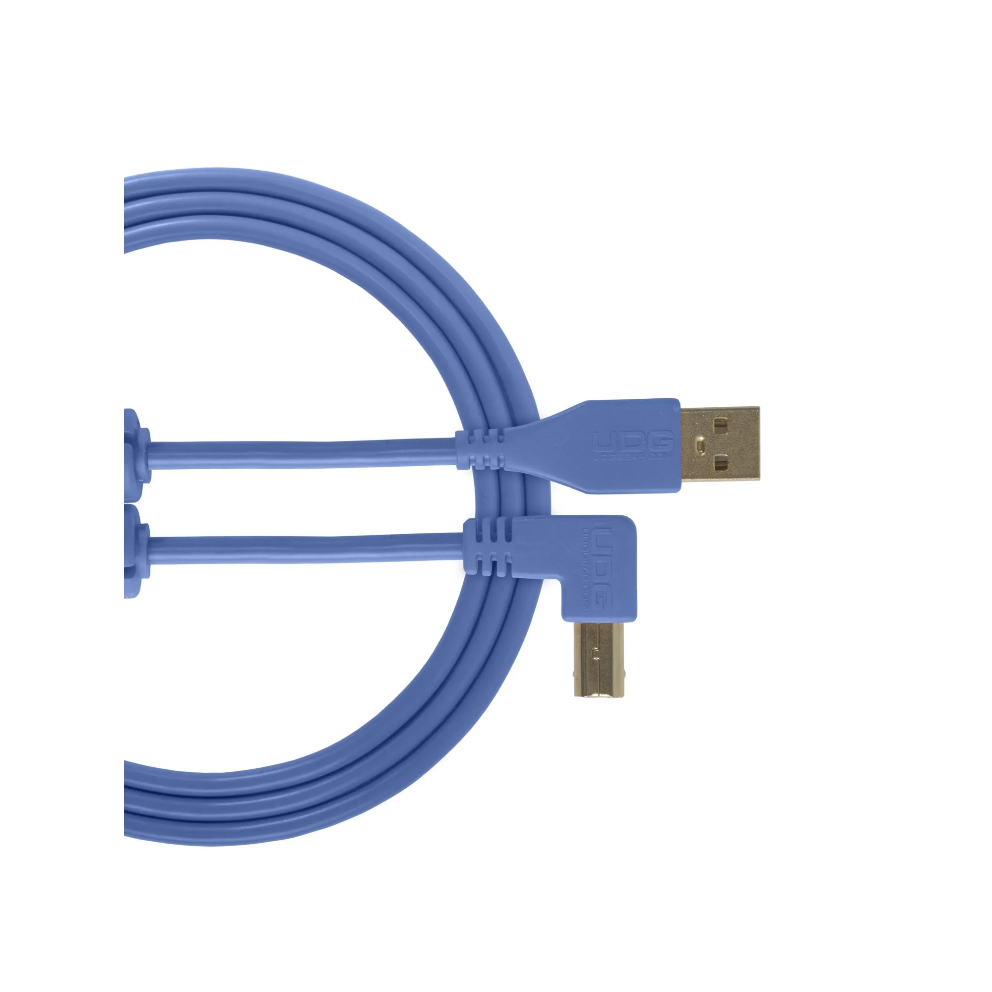 Udg U95005LB Ultimate Audio Cable USB 2.0 A-B Light Blue Angled 2m