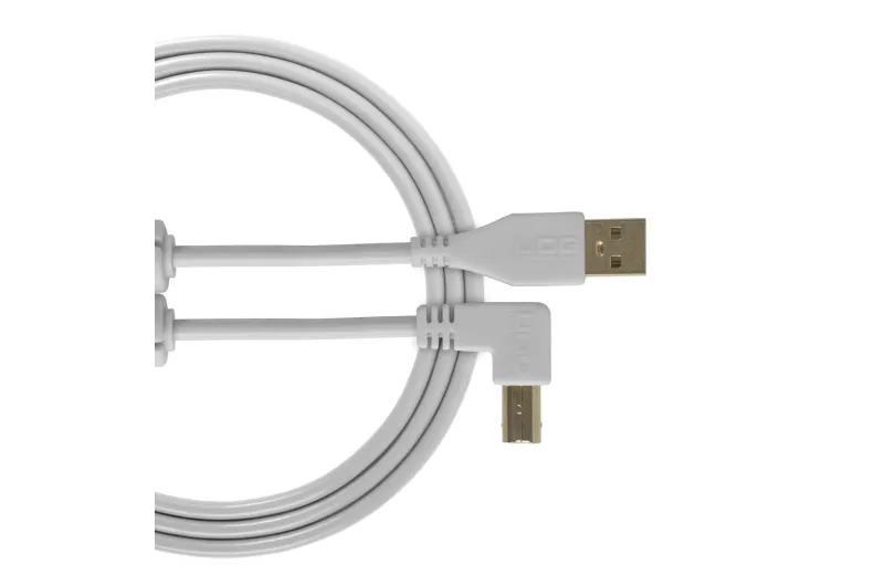 Udg U95004WT Ultimate Audio Cable USB 2.0 A-B White Angled 1m