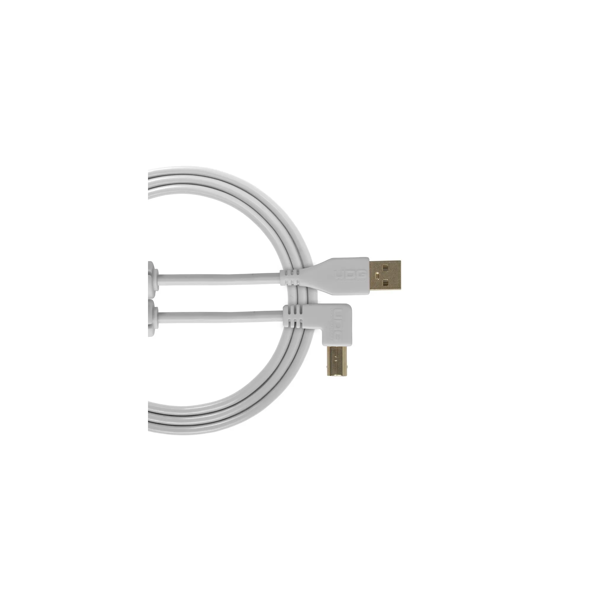 Udg U95004WT Ultimate Audio Cable USB 2.0 A-B White Angled 1m