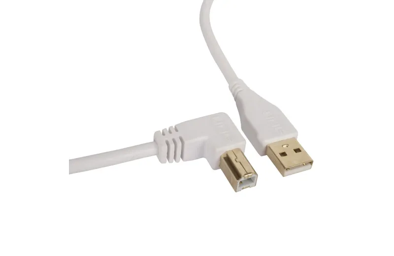 Udg U95004WT Ultimate Audio Cable USB 2.0 A-B White Angled 1m
