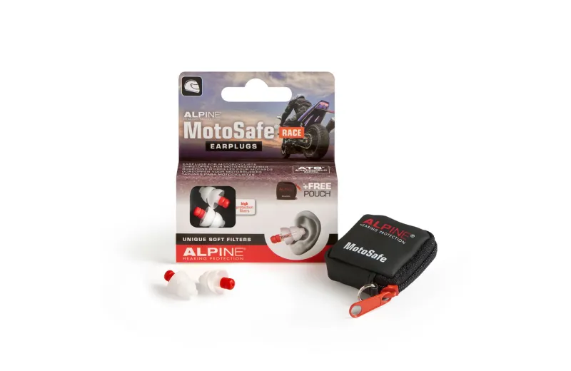 Apine Motosafe Race Earplugs - White