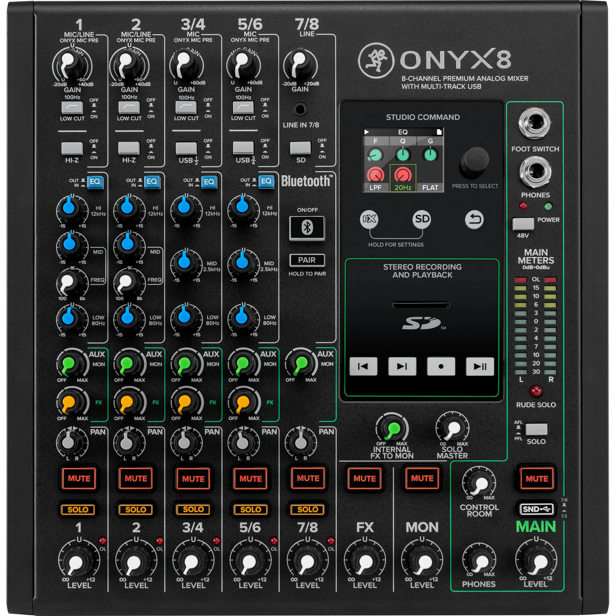 Mackie Onyx8 Mixer Αναλογική Κονσόλα Ήχου