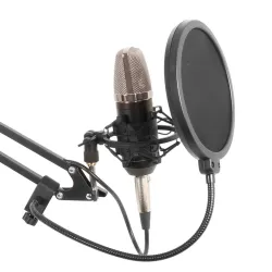 Vonyx CMS400 Studio Set with Phantom Microphone, Stand and Anti-Pop filter