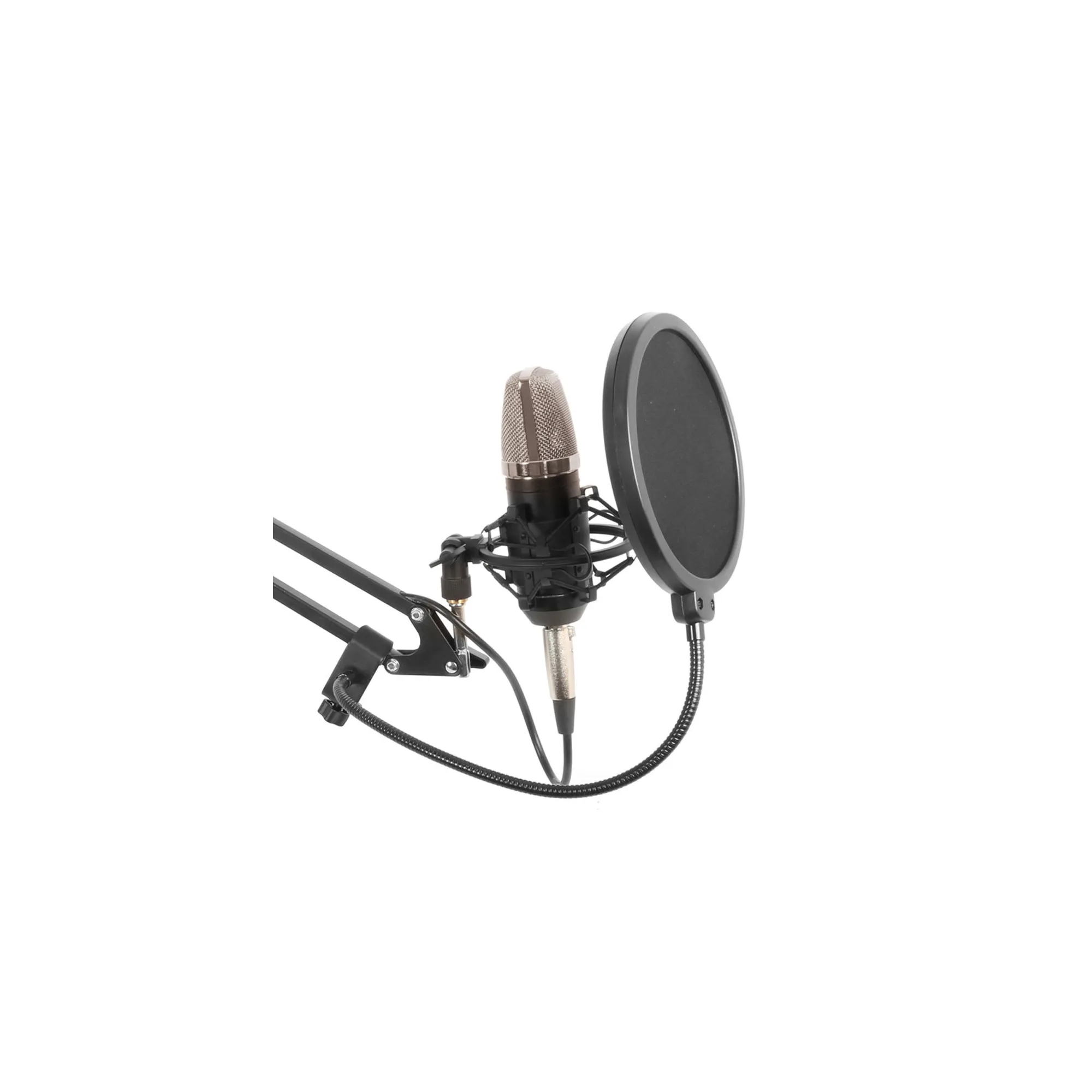 Vonyx CMS400 Studio Set with Phantom Microphone, Stand and Anti-Pop filter