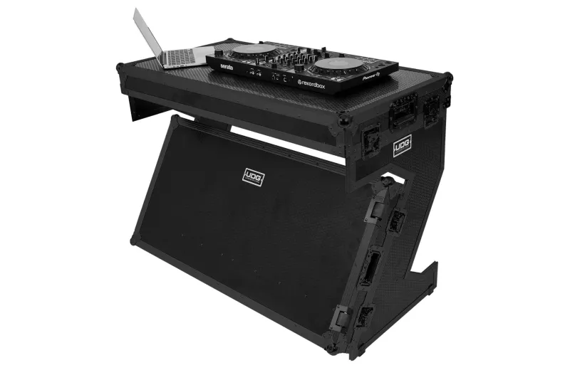 UDG Ultimate Flight Case Portable Z-Style DJ Table Black Plus (Wheels) U91072BL