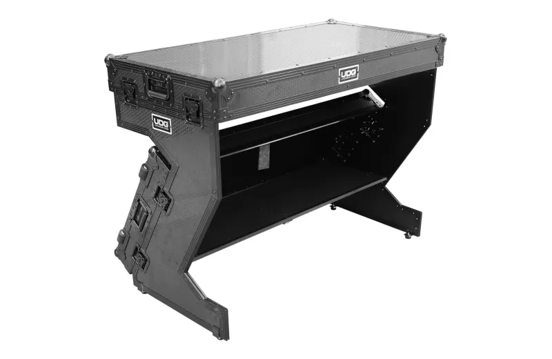 UDG Ultimate Flight Case Portable Z-Style DJ Table Black Plus (Wheels) U91072BL