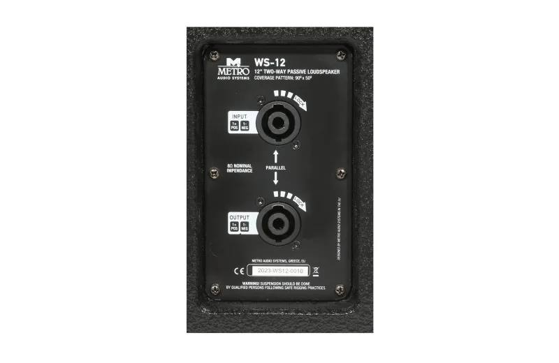 Metro Audio Systems WS-12 Παθητικό Ηχείο - Μαύρο