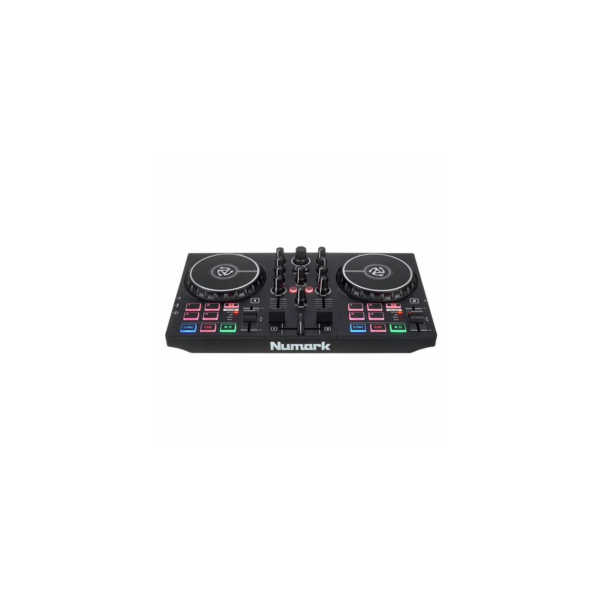 Numark Party Mix MKII DJ Controller Bundle – With Mixer, Audio Interface, Studio Speakers & Headphones