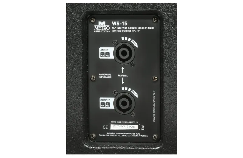 Metro Audio Systems WS-15 15" Passive Loudspeaker - Black