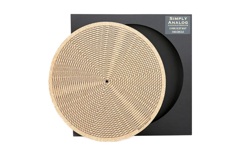 Simply Analog Cork Turntable Platter Mat (Tricircle Printed)
