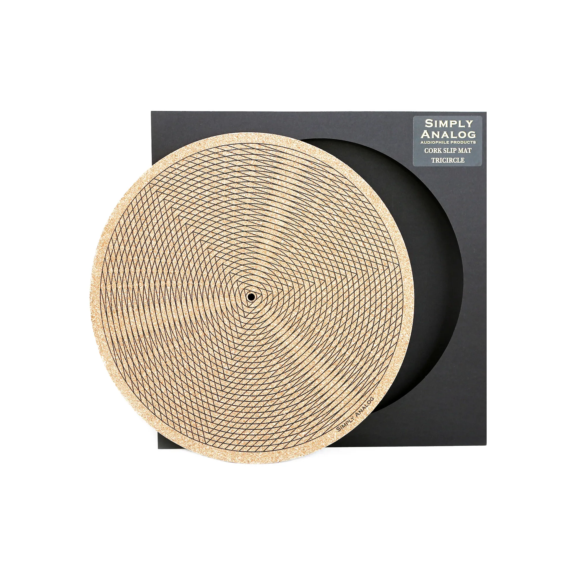 Simply Analog Cork Turntable Platter Mat (Tricircle Printed)