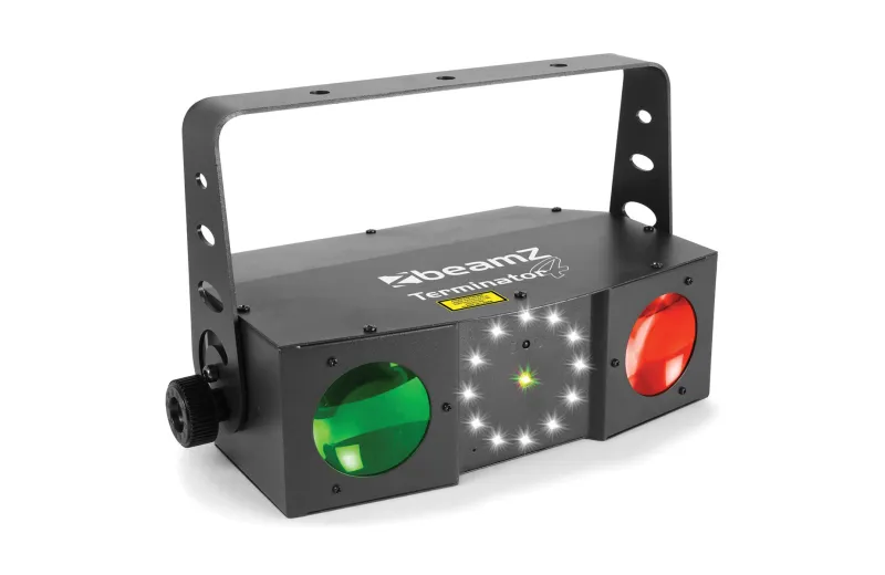 BEAMZ Terminator IV LED Double Moon with laser and strobe