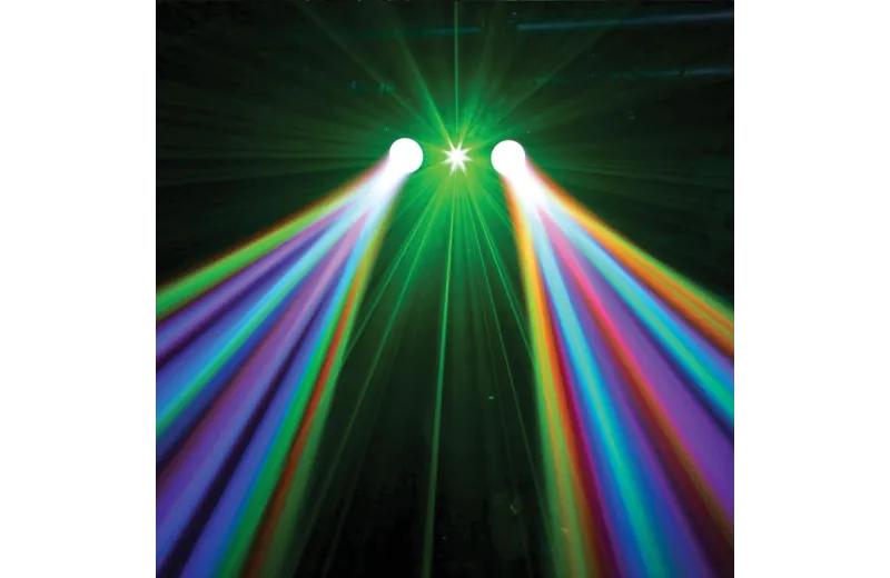 BEAMZ Terminator IV LED Double Moon with laser and strobe